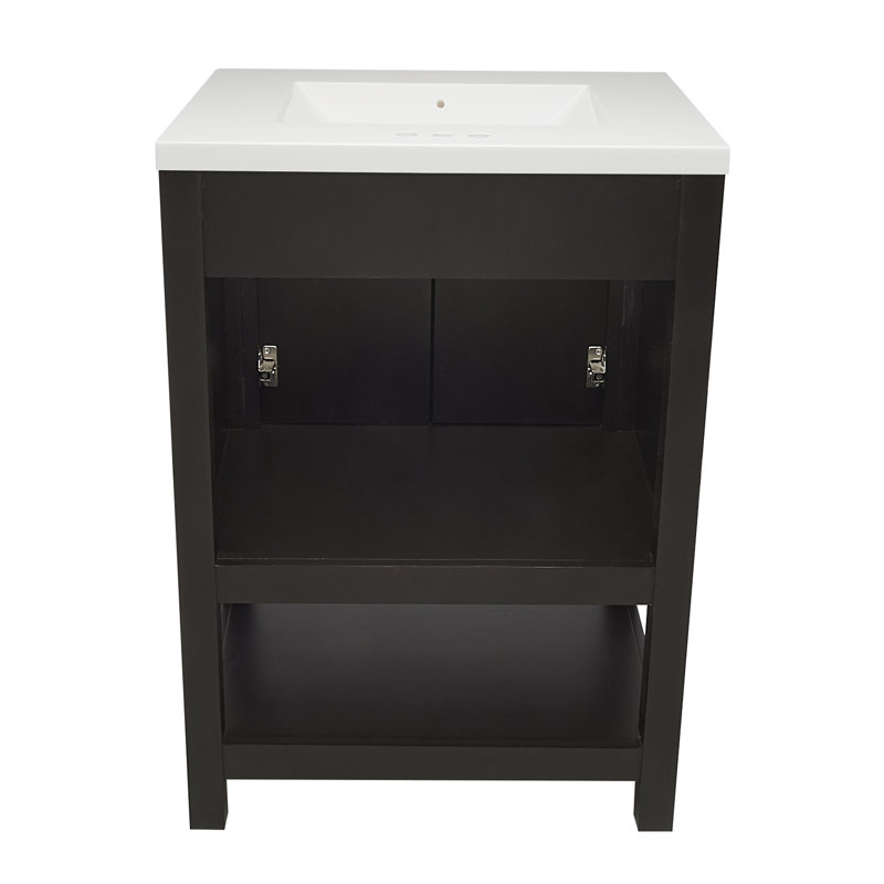 Ebern Designs 25'' Single Bathroom Vanity with Cultured Marble Top